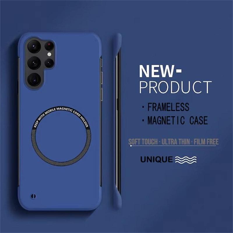Ультратонкий жесткий магнитный чехол для телефона из поликарбоната без рамки для Magsafe Samsung Galaxy S24 S23 S22 S21 S20 FE Plus Note20 Ultra Matte Cover