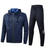 Мужской спортивный комплект для фитнеса, мужская толстовка с капюшоном и длинными рукавами, спортивный костюм для трансграничной рабочей группы