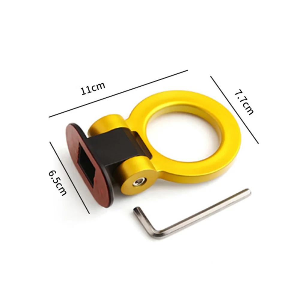 ABS Car Trailer Hooks Sticker Decoration Car Rear Front Affix Trailer Racing Ring Vehicle Towing Hook With Wrenches