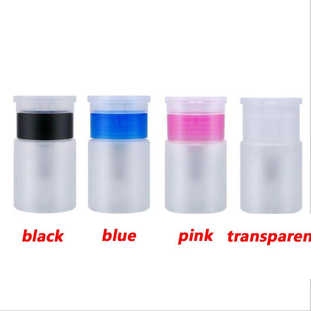 Manicure Liquid 60mL Clean Acetone Pump Dispenser Container Nail Polish Remover Empty Bottle