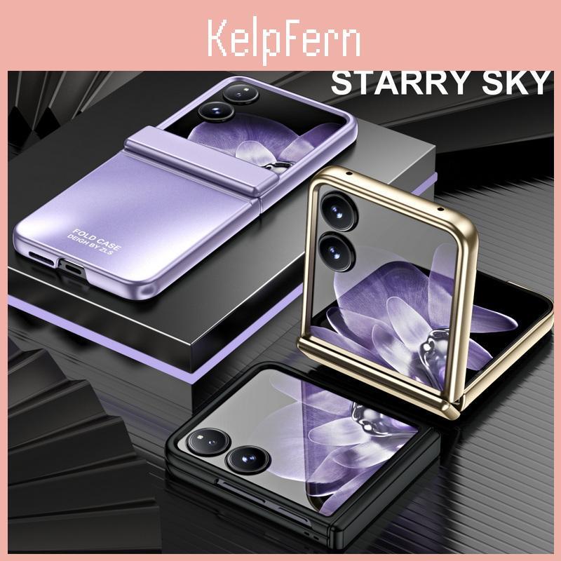 Tempered With Luxury Color Solid Glass 3pcs Folding Case For Xiaomi Mix Flip Shockproof Clear Hard Pc Slim Phone Cover