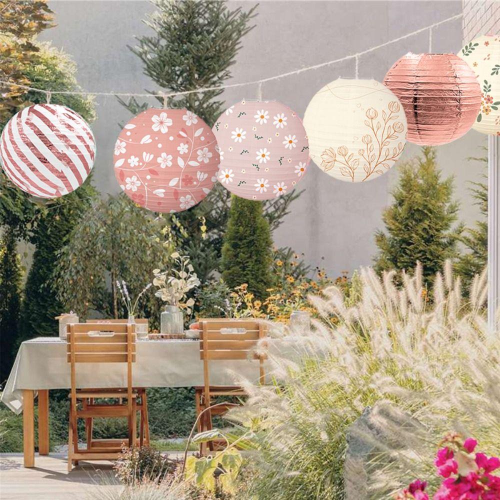 Handmade DIY Hanging Paper Lantern Lightweight Party Pendant Round Hanging Decor Birthday Party