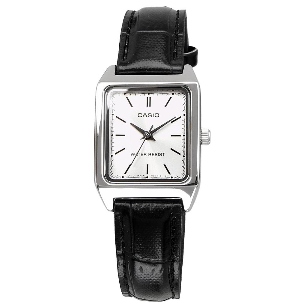 Casio Стандартные кварцевые часы женские LTP-V007L-7E1 Серебристый/Черный (Зарубежная модель) [Использовал]