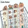 1 Set Plastic Measuring Too Capybara Cartoon Stationery Cute Metric  Ruler  Student