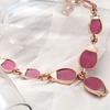 Shining Diva Fashion Latest Stylish Rose Gold Tulip Design Earrings Necklace Jewellery Set