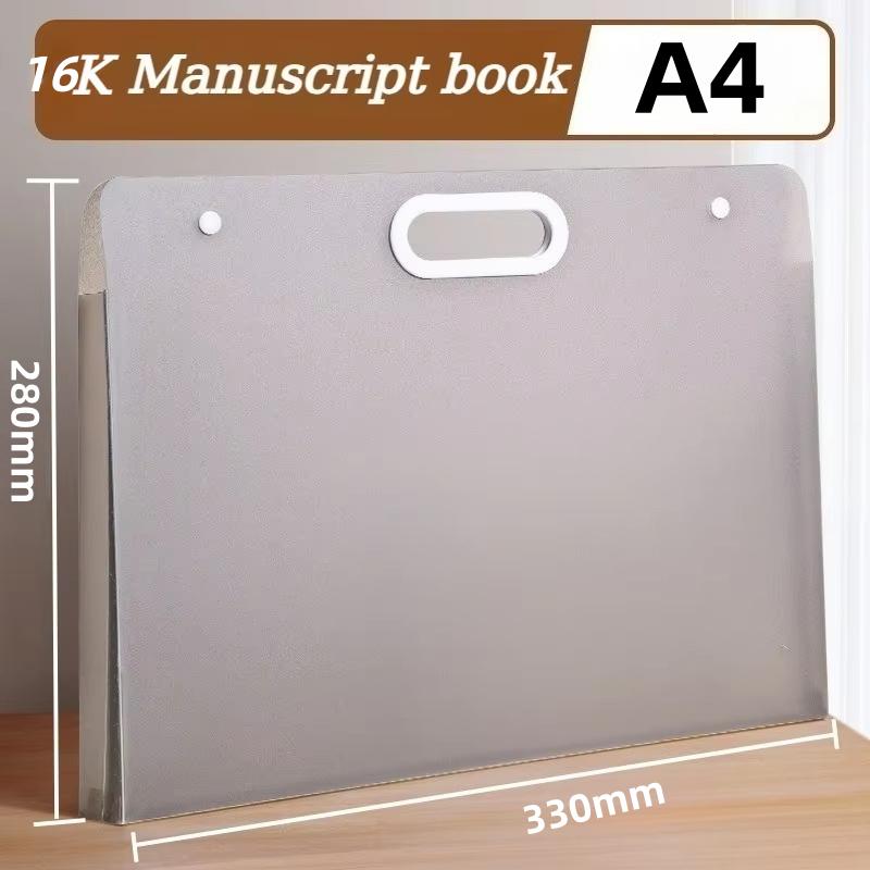 A2/A3 Art Manuscript Storage Book, Sketch Collection Storage Clip, Handle Design, Large Capacity for Convenient Storage
