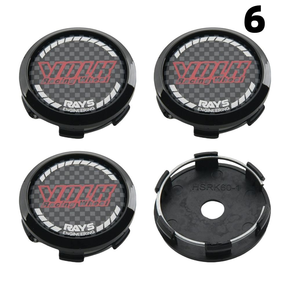 1Set/4PCS OD 60MM / ID 56MM Rim Caps RAYS VOLK VR Logo Wheel Center Cap Wheel Cover Hub caps Sport Car Tire Accessories