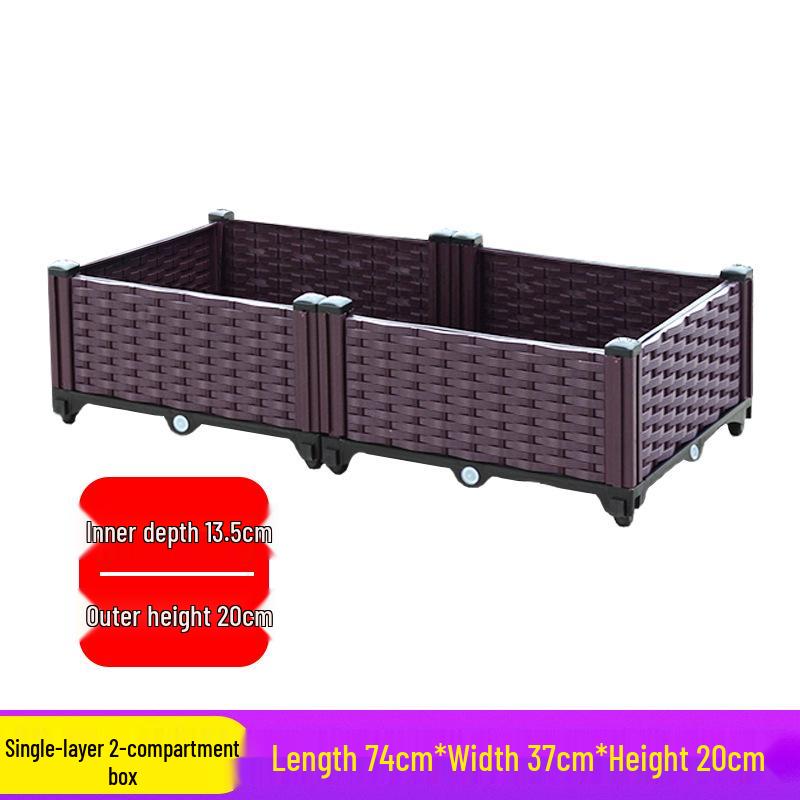 Large Thickened Plastic Vegetable Planter for Outdoor, Courtyard, Rooftop, Balcony