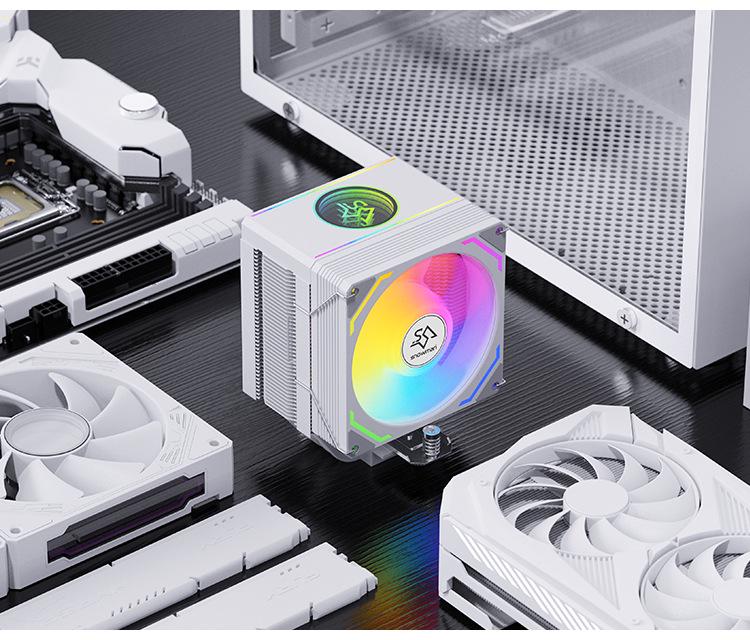 Бесшумный процессорный кулер SNOWMAN Bingman MX96, 6 тепловых трубок, воздушное охлаждение, совместим с 1700, X99, AMD и 2011.