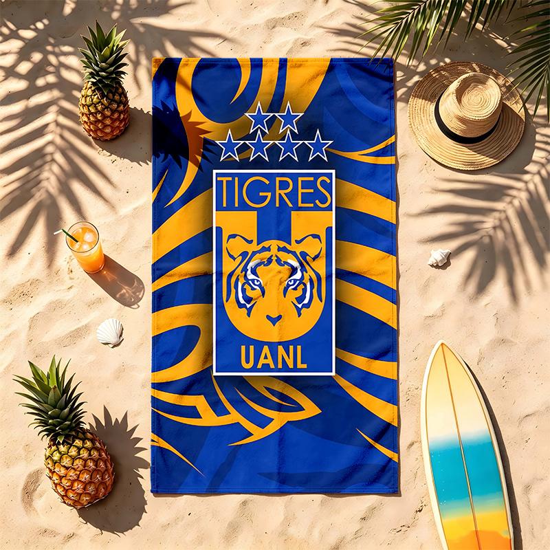 Tigres UANL (14) Theme Beach Towel Sand Resistant Soft And Comfortable Suitable For The Pool Camping Yoga And Diving A Travel