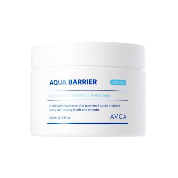 AVCA Aqua Barrier Низкомолекулярная Гиалуроновая Кислота Увлажняющий Крем для Лица, 200 мл, 1 шт.