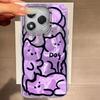 For Honor 400 Lite 200 Lite 200 Pro X9b Magic 7 6 Lite X9c X8b X7c 200 SMART 5G Phone Cover Cute Purple Cat For Honor 200 Bags