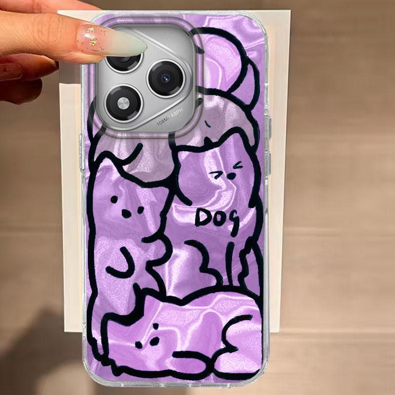 For Honor 400 Lite 200 Lite 200 Pro X9b Magic 7 6 Lite X9c X8b X7c 200 SMART 5G Phone Cover Cute Purple Cat For Honor 200 Bags