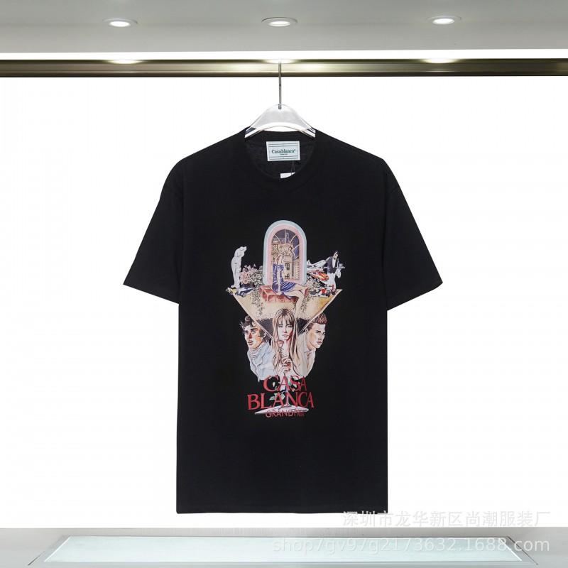 Casablanca Graphic T-Shirt Teen Boys Short Sleeve Loose Fit Cotton 2025