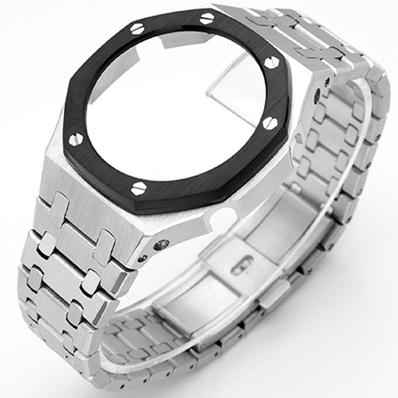 Для Casio G-Shock GA-2100 GA-2110 Farmhouse Oak Модифицированная Нержавеющая Сталь Стиль AP 3-е Поколение 4 Представителя с Кейсом