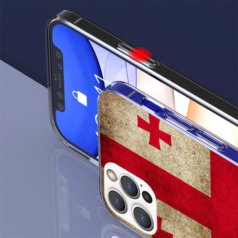 Чехол для телефона с флагом Грузии для iPhone 17 Air 16 15 Plus 11 14 Pro Max 13 Mini 12 7 8 + SE Рисунок Арт Индивидуальный Чехол 17 Air 16 15