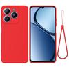 For Realme C61 4G Case Liquid Silicone Shockproof Phone Cover with Hand Strap