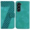 For Infinix Hot 50 Pro+ 4G Stand Case 7-Shaped Pattern Imprint Leather Phone Cover with Strap