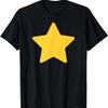 Классический большой желтый графический рисунок звезды спереди для детской футболки