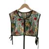 Women's Embroidered Shawl Collar Scarf for Neck Protection and Styling.