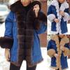 Womens Fleece Winter Jacket Hooded Coat Fishtail Warm Long Sleeves Overcoat