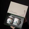 Suet Jade Tea Cup Tea Separation With Lid Filter Dehua White Porcelain Personal Ceramic Water Cup For Men And Women