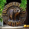 Wall Sign of 1pc Bundaberg Rum, Vintage Style. 2D Round Metal Plaque with Imitation Relief, Ideal Home Garden Wall Decoration