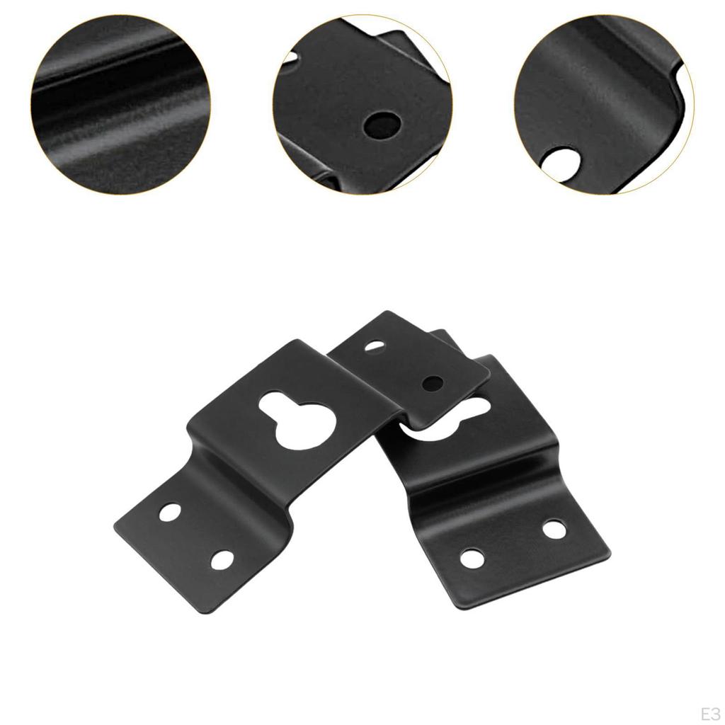 6 Pieces Speaker Wall Hanger Plate Bracket Connectors Accessory Universal for Clocks, Cooker Hoods