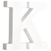 MDF Letter K , White, 11cm, Thickness 2cm