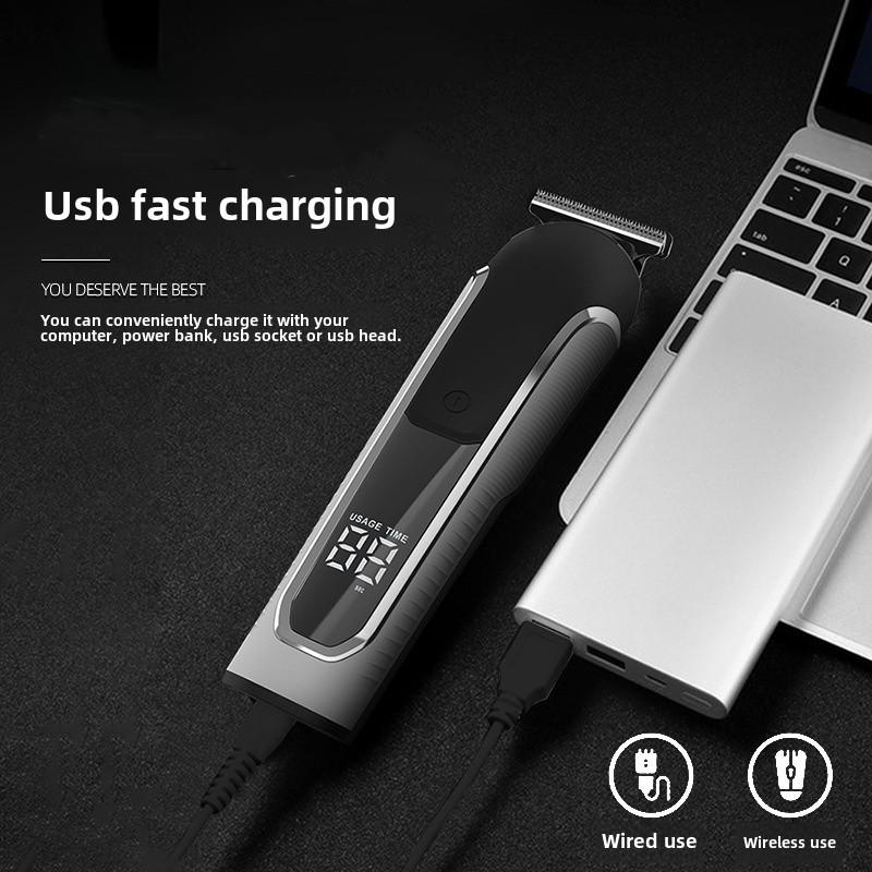 Digital Display Hair Clipper Set: Electric Trimmer for Hair Salons & Precision Shaving