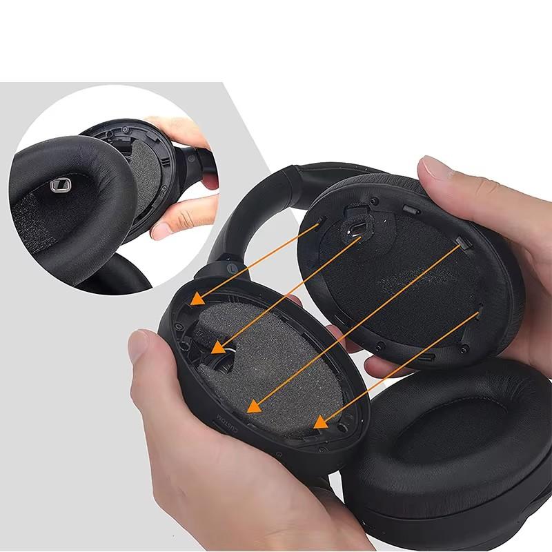 Premium Replacement Ear Pads for Sony WH-1000XM4 Soft Memory Foam Leather Cushions Noise Isolation Comfort Headphone Accessories