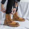 Martin Boots Autumn British Style High-top Leather Trend Boots Casual Tooling Boots Platform Leather Shoes Men's 93502-R