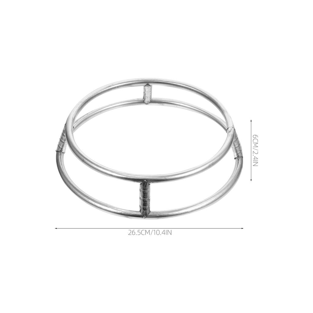 Double-Layer Stainless Steel Pot Rack Heat-Resistant Round Support Stove Stand Round Pot Holder for Cooking Pan Rack with