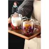 Borosilicate Double Walled Flower Glass 250ml Coffee Tea Cold Soft Drink Glass 1 Piece