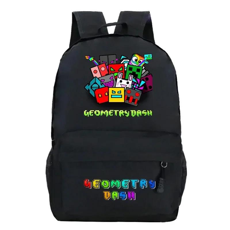 Рюкзак Geometry Dash Детский Мальчики Девочки Школьные Сумки Ученики Начальной Школы Ранец Детский Повседневный Рюкзак