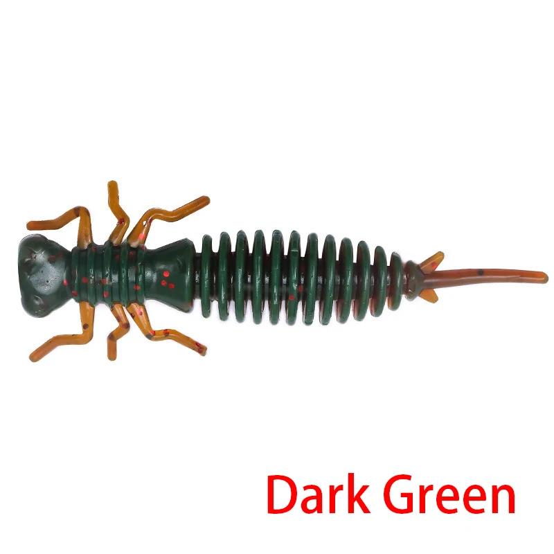 5pcs/lot Quality Larva Soft Lures 55mm 75mm 100mm Artificial Silicone Soft Bait Worm Fishing Wobblers Bass Carp Swimbaits