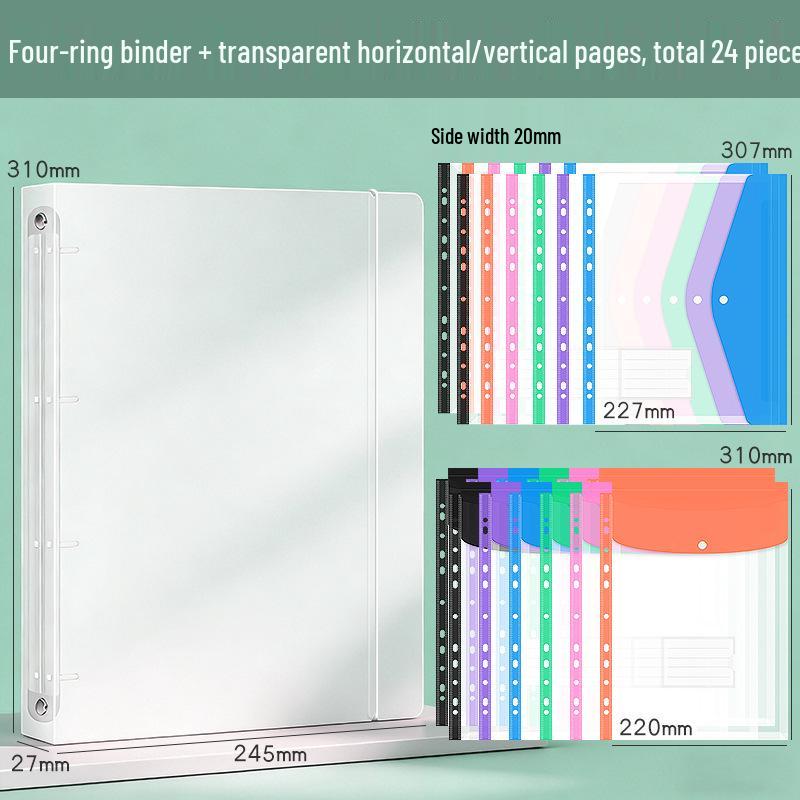 A4 Document Storage Folder - Test Paper & Data Clip Album
