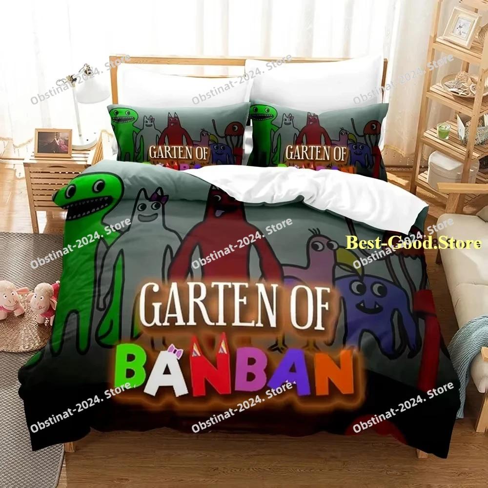 Комплект постельного белья Garten Of Banban Мультяшное постельное белье Подарок для мальчиков, детей, девочек, Домашний декор, Односпальный, Полуторный, Двуспальный размер, Милые наборы пододеяльников