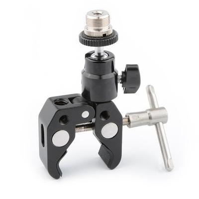 CAMVATE Super Clamp Design 1/4'' 3/8'' Шесть винтовых отверстий 5/8'' Шаровая головка Универсальная для микрофонного штатива