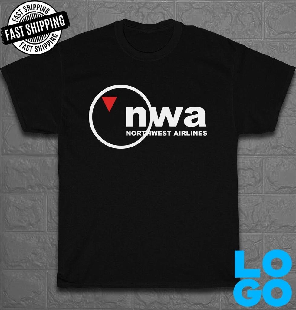 New T-Shirt NWA Northwest Airlines Logo Funny T-Shirt Made In USA Size S to 5XL