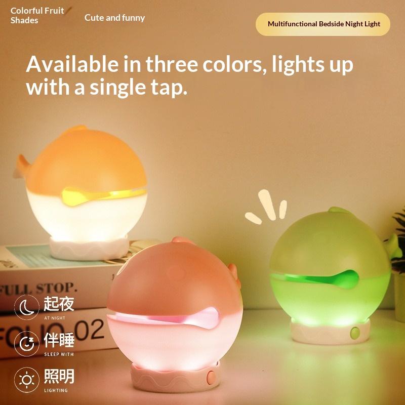 Wooden Fish LED Night Lamp for Prayer Rooms Soothing Light for Relaxation and Peace