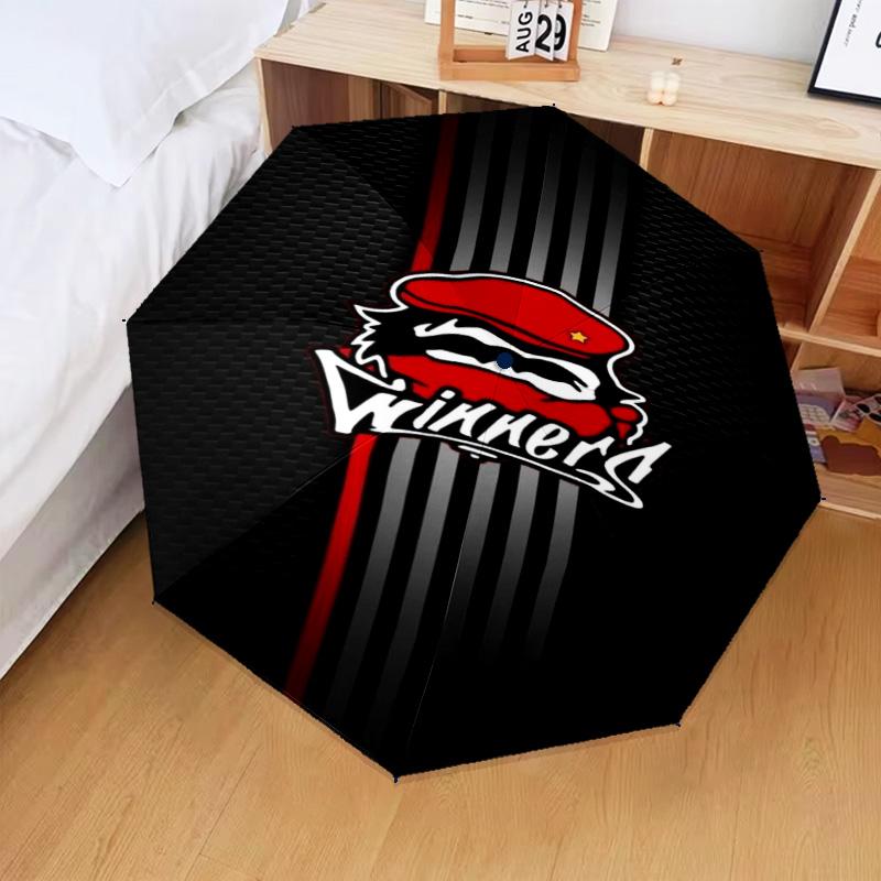 Wydad AC Artwork Umbrella Folding umbrella, automatic umbrella 8-Frame for Travel, camping Use Gift for Halloween Christmas