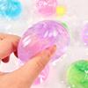 Прозрачная булочка с золотым порошком, медленно восстанавливающая форму, игрушка из мальтозы, прозрачный шар-антистресс, кавайная игрушка для снятия стресса, для детей