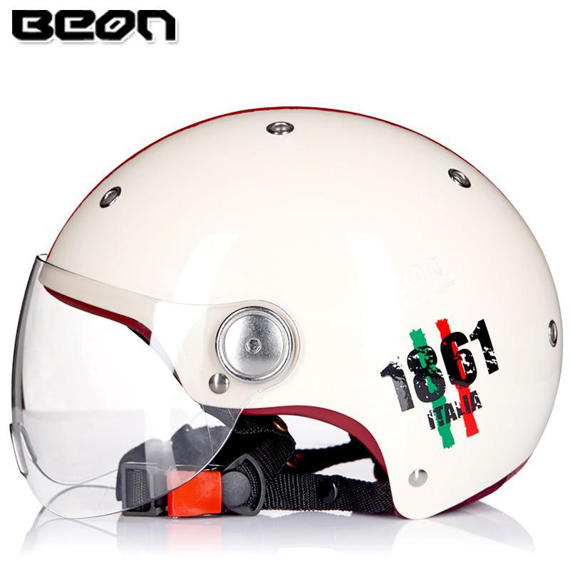 BEON B103 Сертифицированный 3C Унисекс Полушлем для Мотоциклов и Электросамокатов - Всесезонный Защитный Шлем