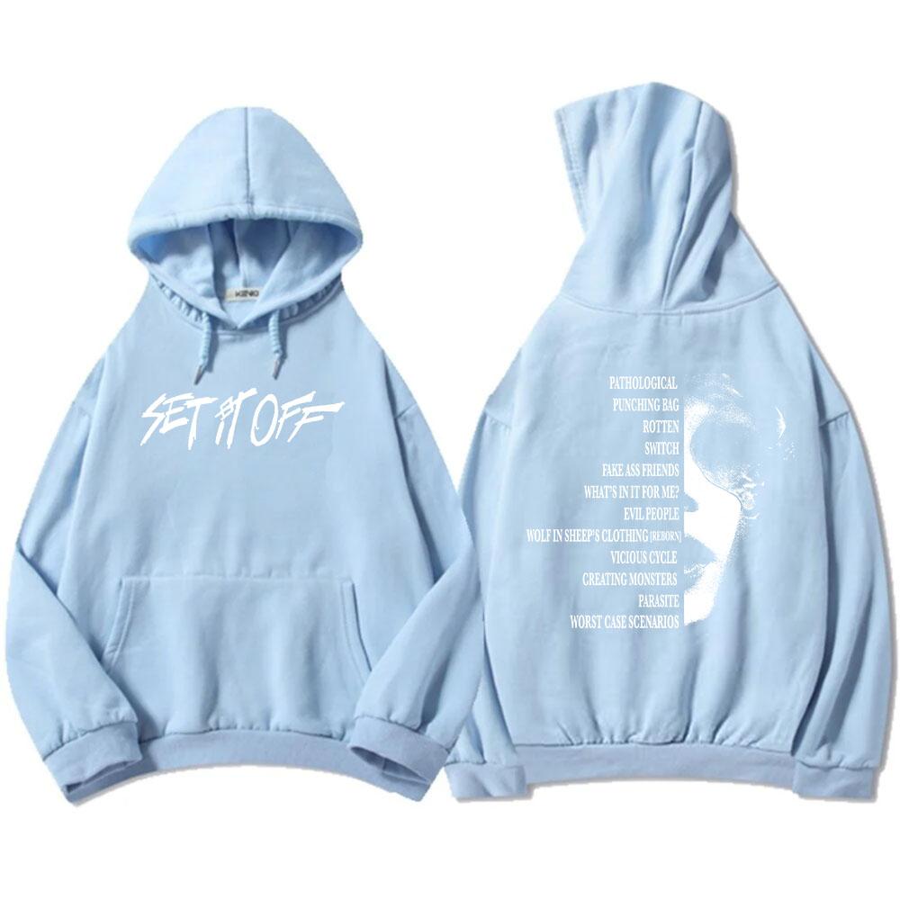 SIO Альбом Треклист Худи Рок-группа Set It Off Толстовки Гранж Мода Унисекс Уличная одежда Хип-хоп Гранж Мужские Sudaderas Мужские