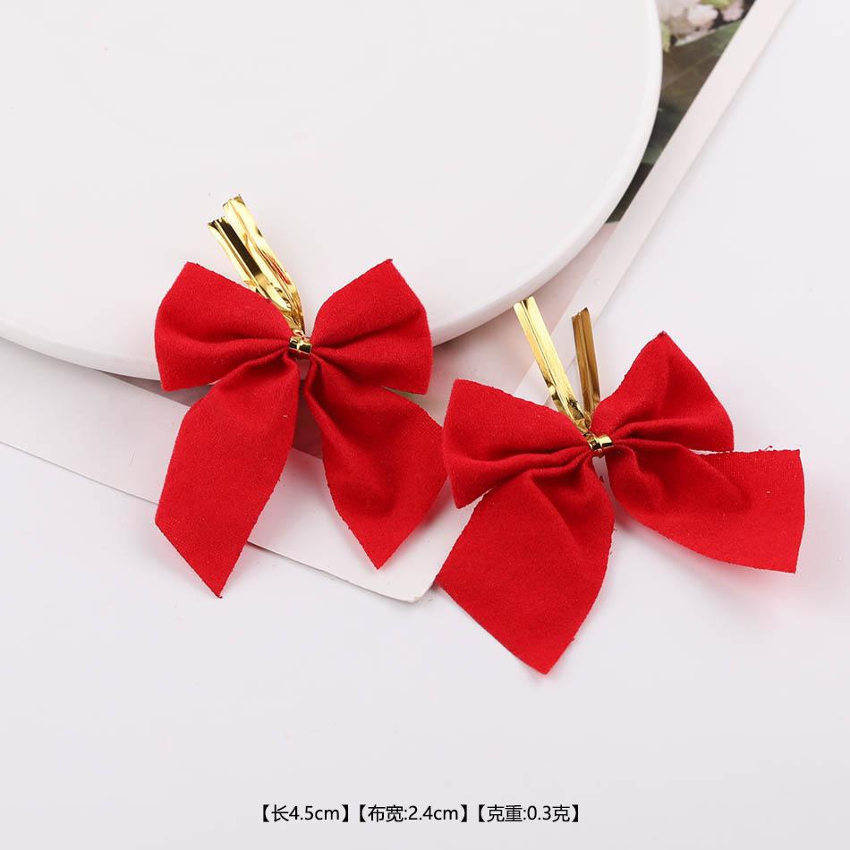 Christmas Day decorative bow tied silk bell gift box Christmas tree pendant DIY jewelry accessories