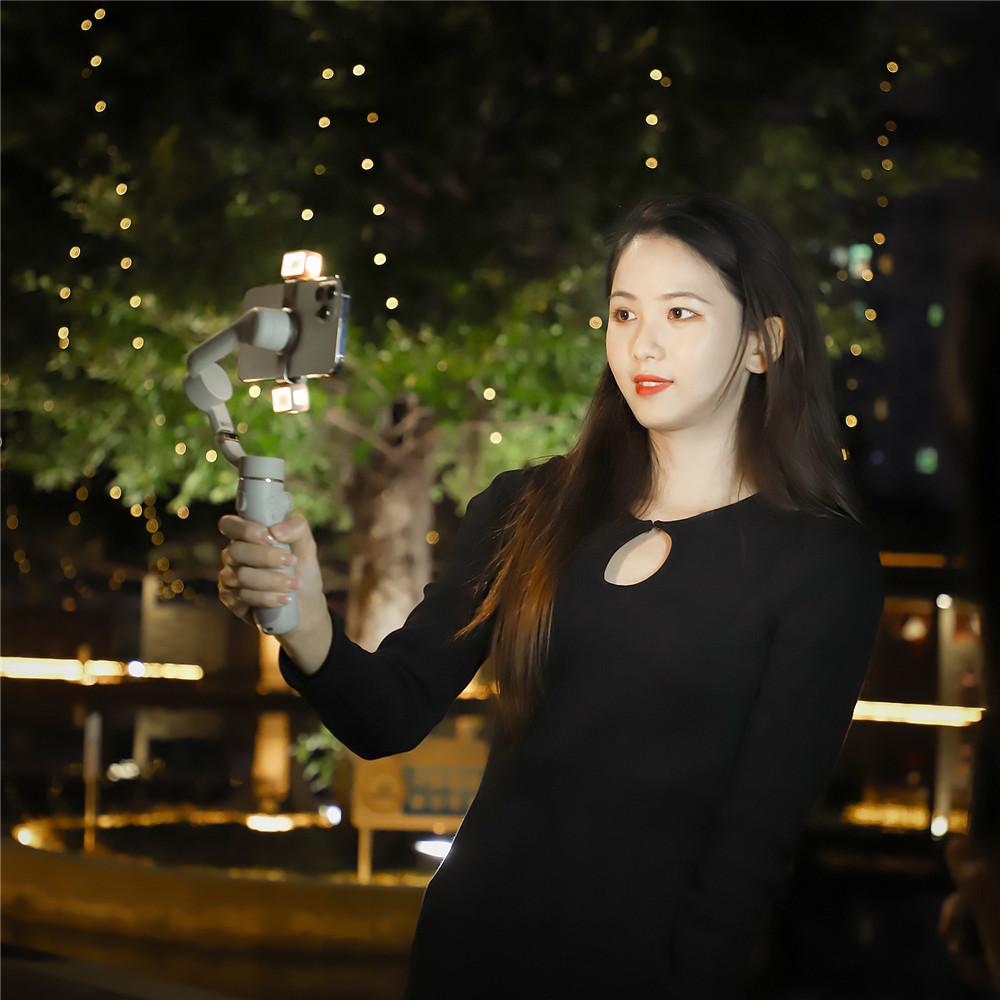 Заполняющий свет с зарядным боксом для DJI Osmo Mobile 6 OM5/4SE Мягкий теплый свет Регулируемая яркость Аксессуары OM 6