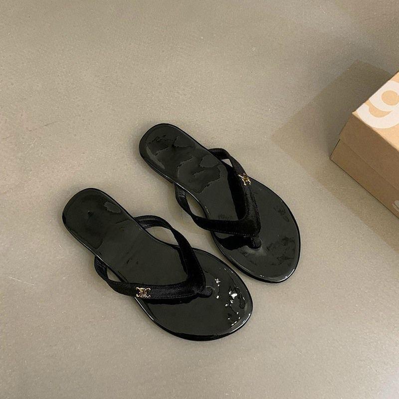 Ретро шлепанцы на плоской подошве женская обувь летняя одежда приморские прохладные шлепанцы модные красные шлепанцы