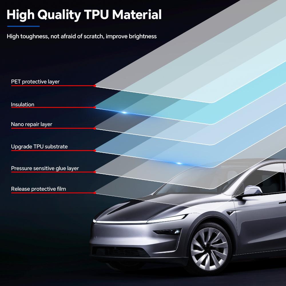 9Mil Pre-cut PPF For Tesla Model Y Juniper 2025 2026 TPU Paint Protection Film Resistant Clear Bra Anti-Scratch Car Accessories