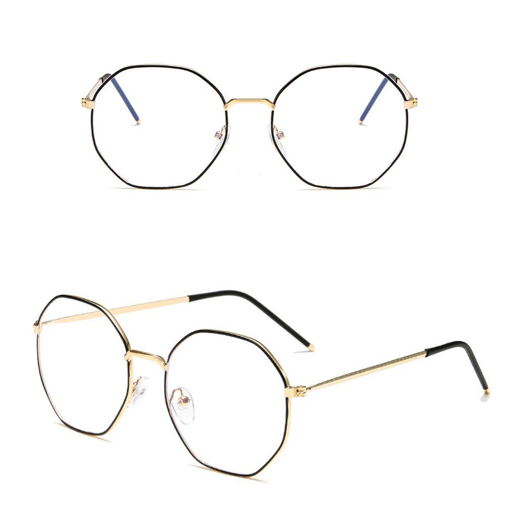 Computer Portable Polygon Anti-Blue Light Eyeglasses Ultra Light Frame Eye Protection Metal Glasses